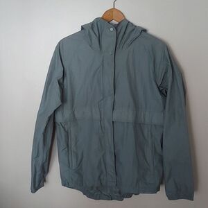 Toad &‎ Co Women's Travel Anorak Gray Stripe Jacket Lightweight Coat Windbreaker